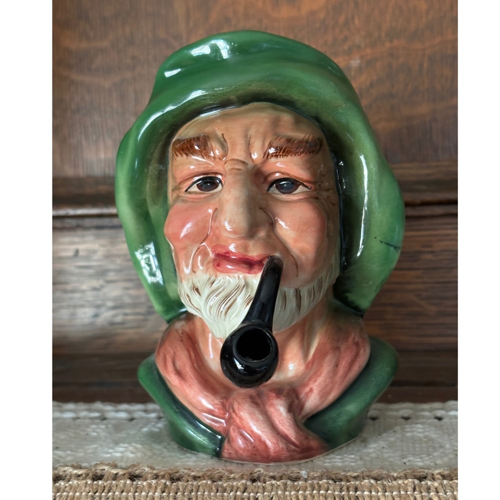 Vintage Enesco Fisherman Old Man with Pipe E3102 Ceramic Character Head
